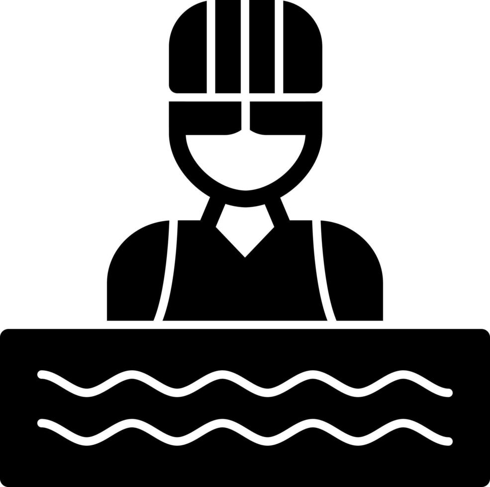 Swimmer Vector Icon Design