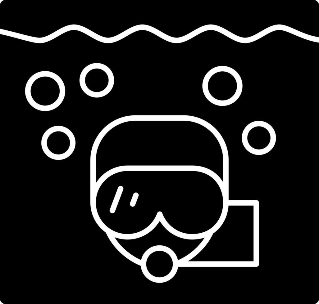 diseño de icono de vector de snorkel