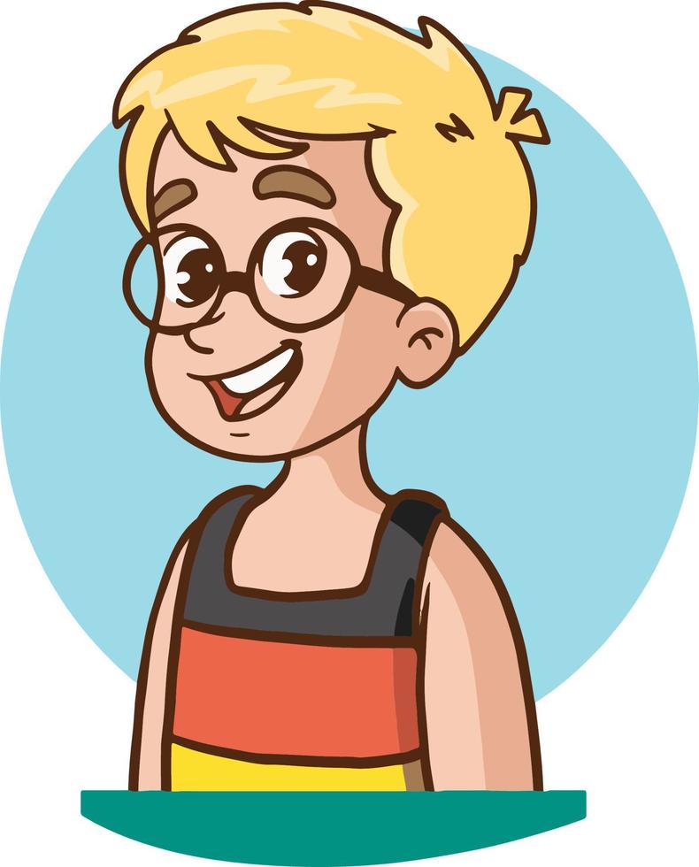 retrato de lindos niños pequeños dibujos animados vector ilustración