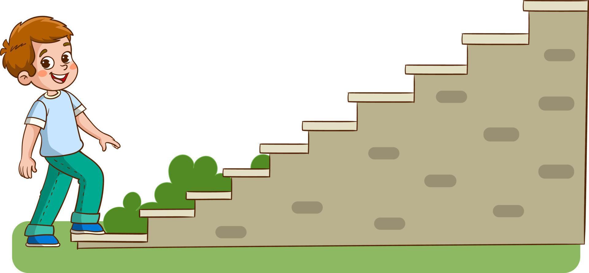 Stairs Crawling Boy cartoon vector 16883363 Vector Art at Vecteezy