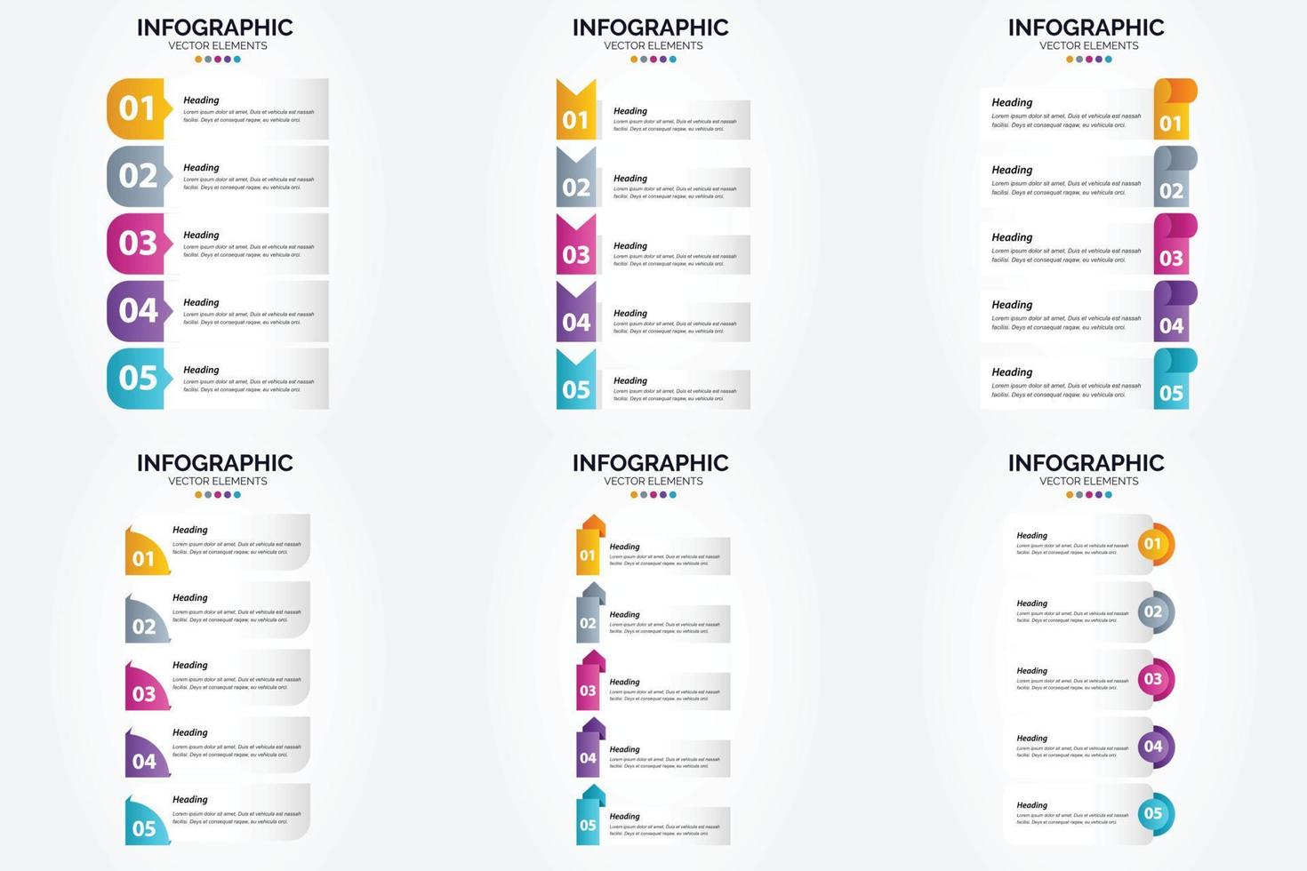 este conjunto de infografías de ilustración vectorial es perfecto para anunciar su negocio en folletos. volantes y revistas. vector