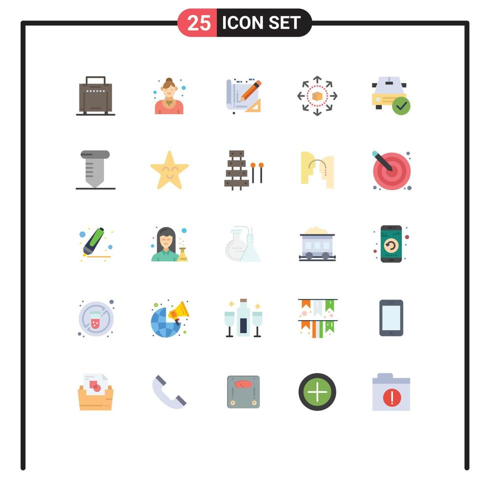 25 Universal Flat Colors Set for Web and Mobile Applications checked shopping store tools shopping ecommerce Editable Vector Design Elements