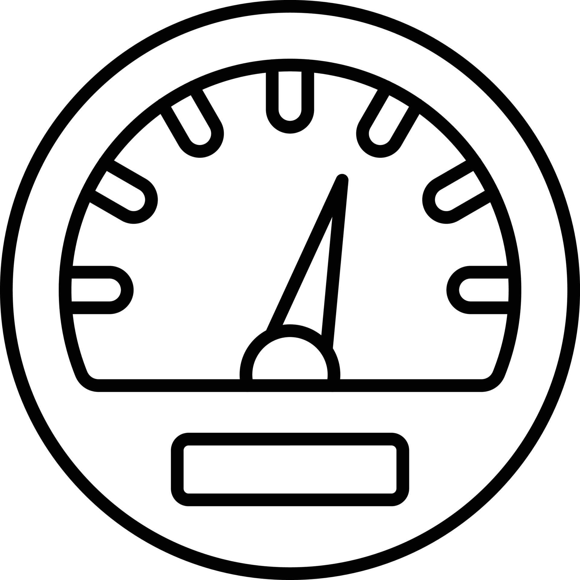 Speedometer Line Icon 16883960 Vector Art at Vecteezy