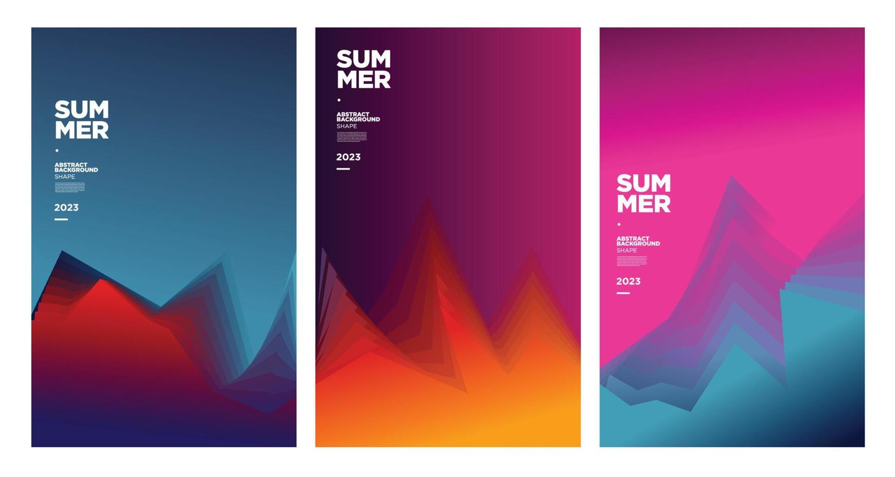 Vector colorful abstract gradient fluid  background for summer banner 2023