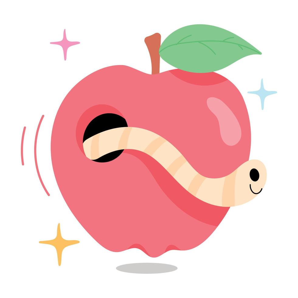 manzana podrida de moda vector