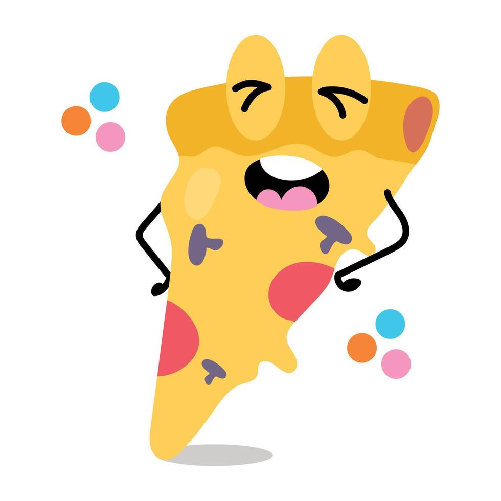 Trendy Pizza Slice vector