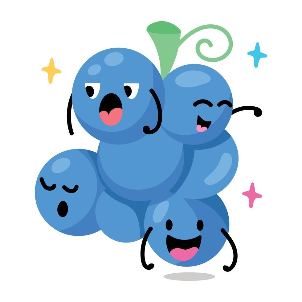 Trendy Grapes Concepts vector