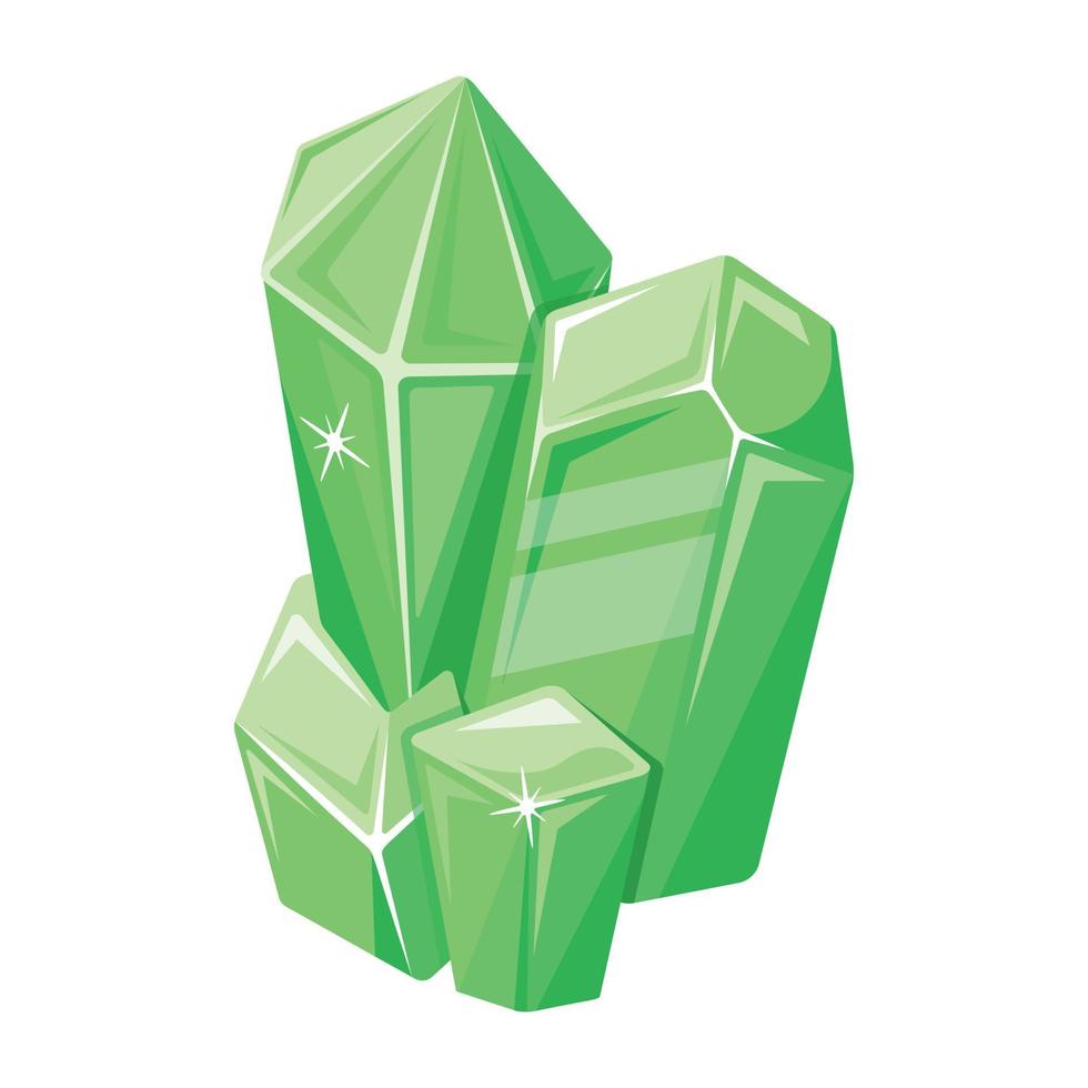 Trendy Jade Gemstones vector