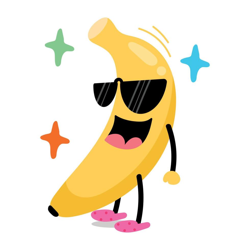 conceptos de banano de moda vector