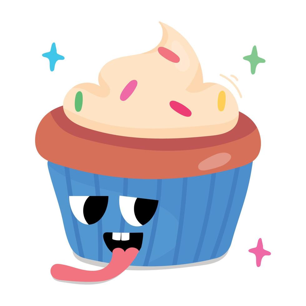 Trendy Cupcake  Concepts vector