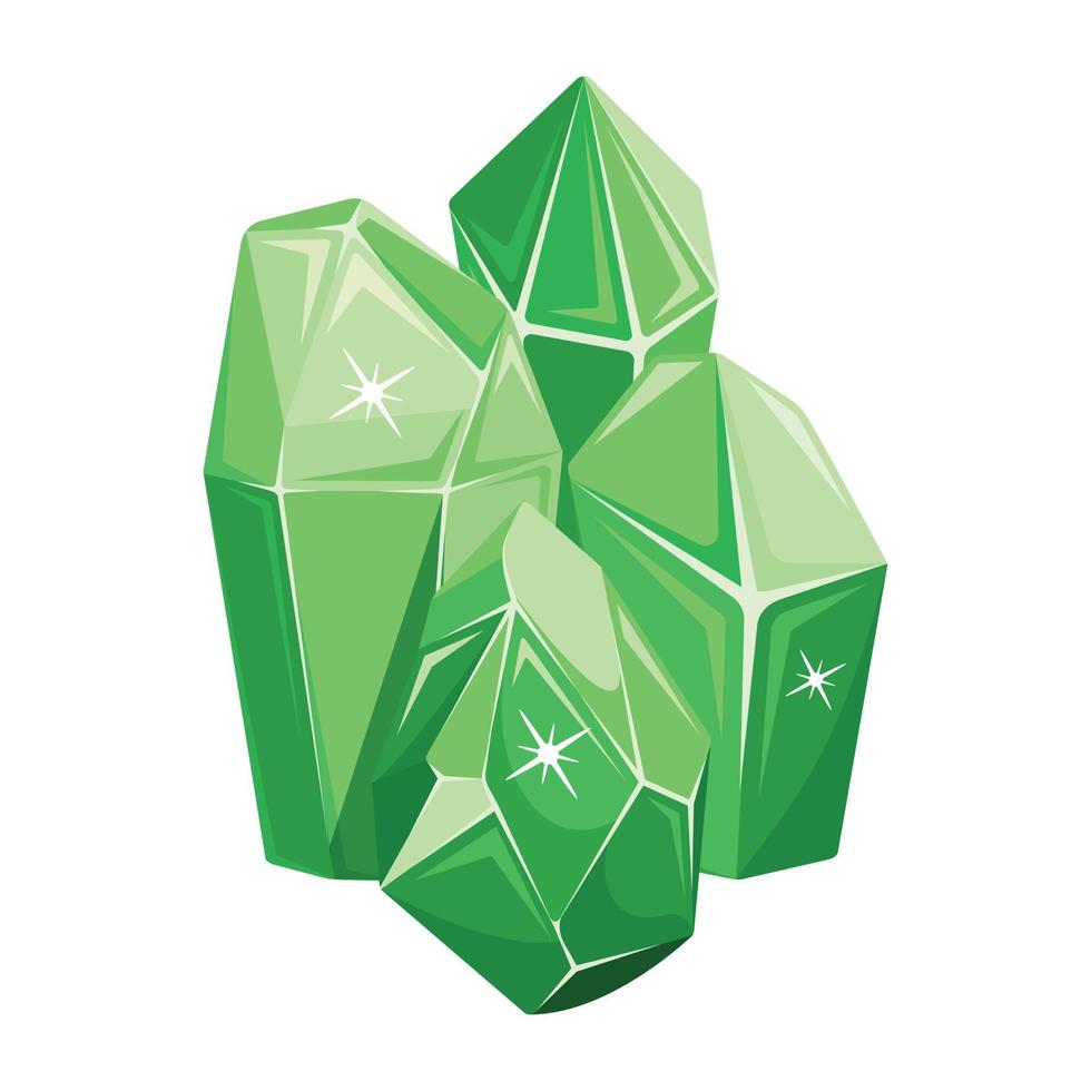 Trendy Jade Gemstones vector