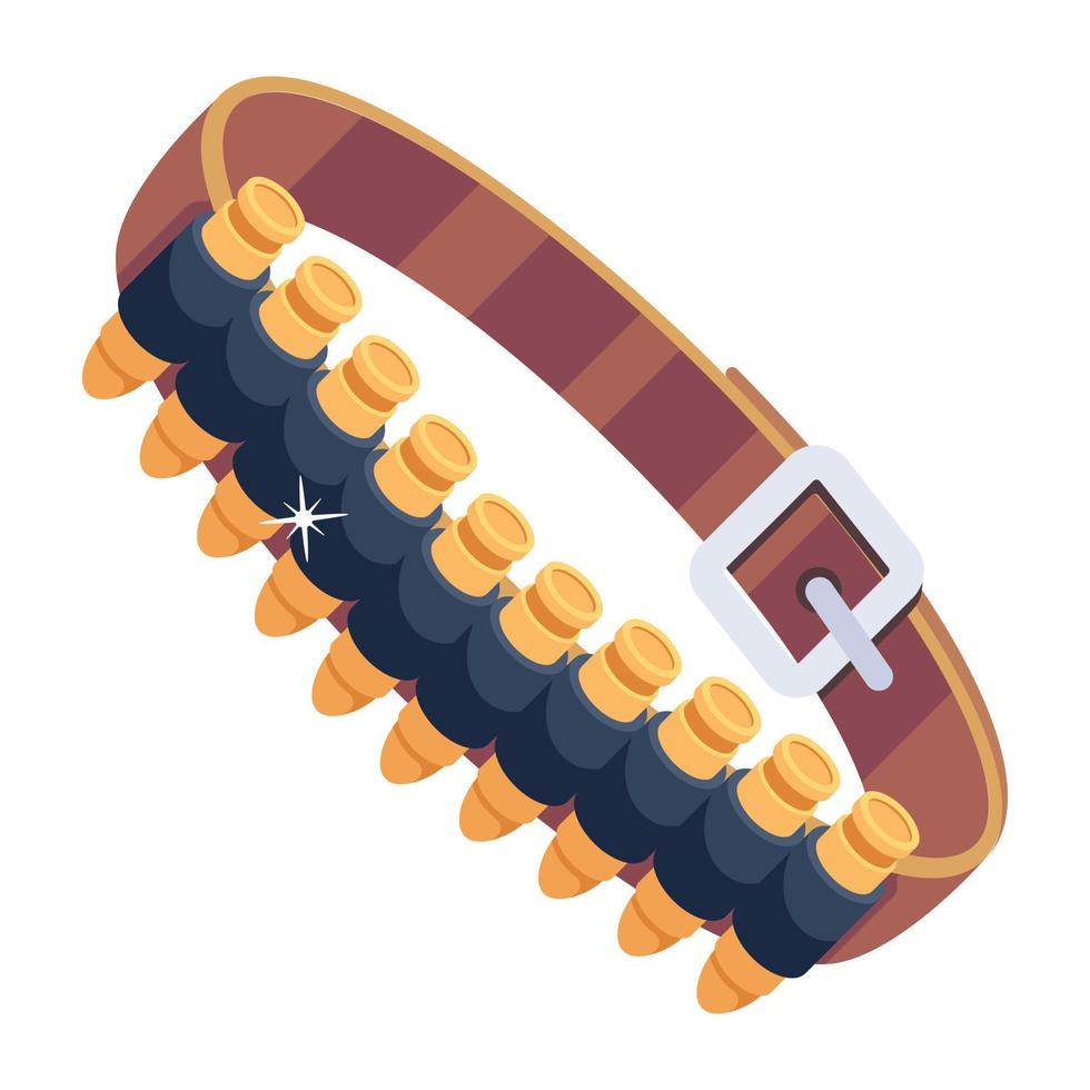 Trendy Bullets Belt vector