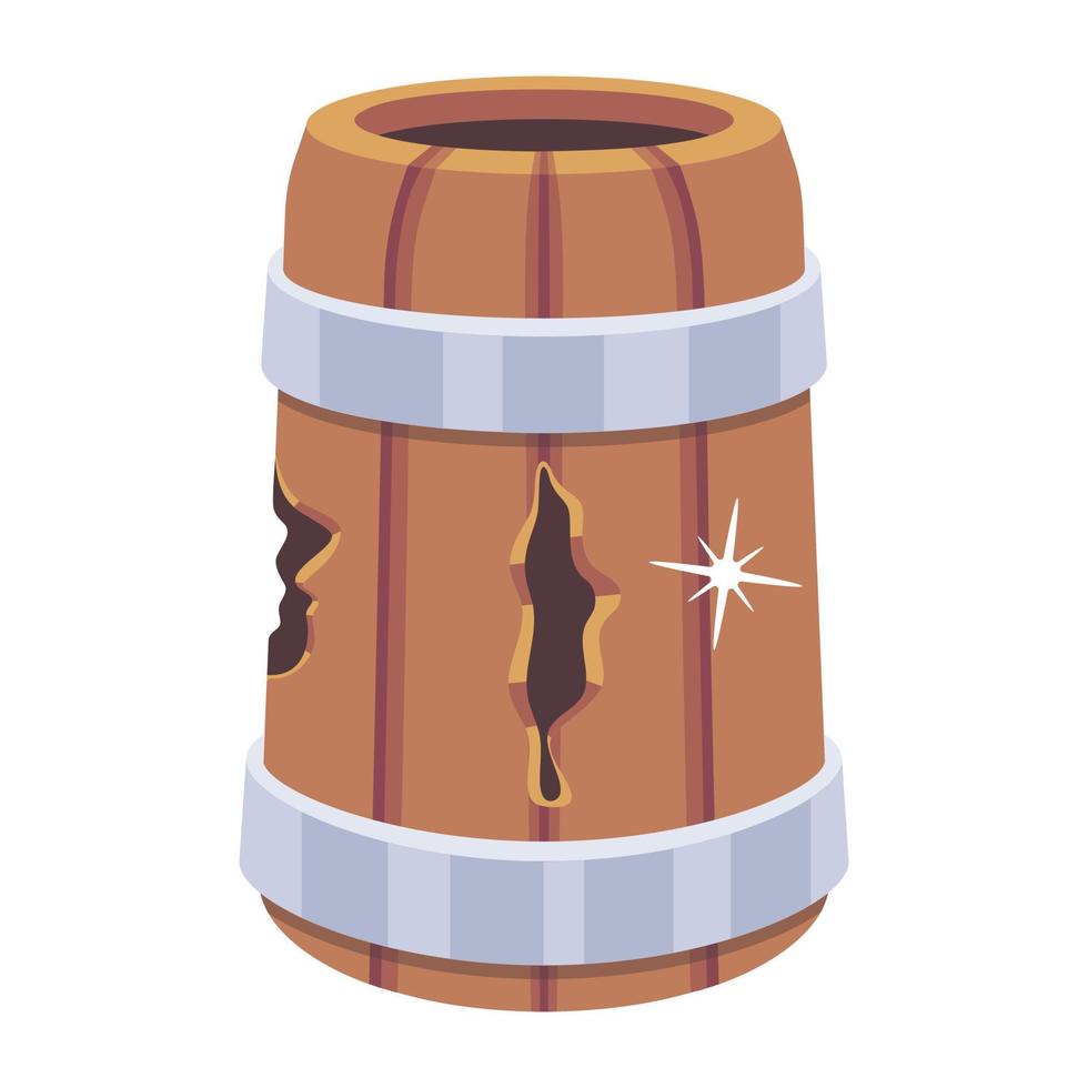 Trendy Broken Barrel vector