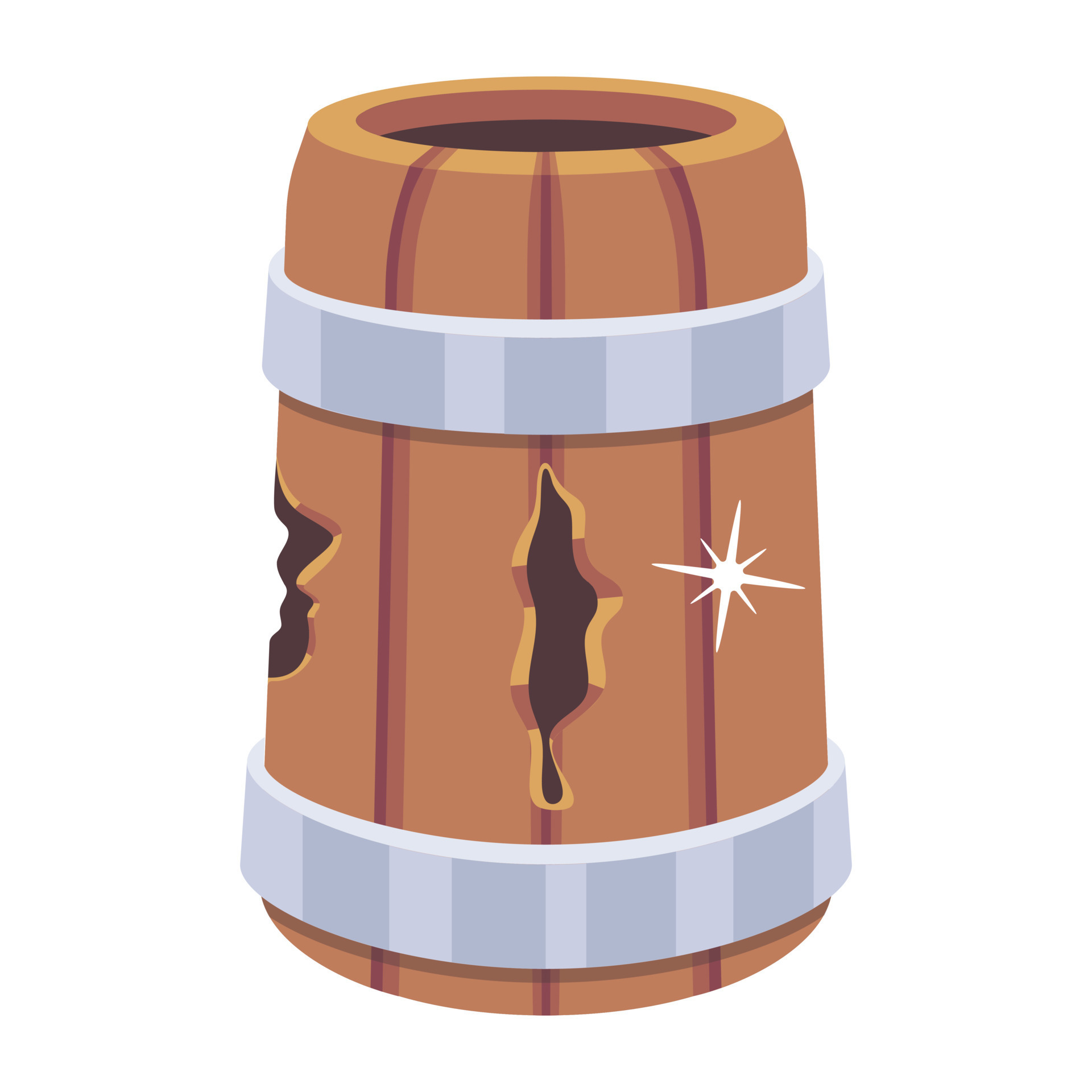 Trendy Broken Barrel 16884826 Vector Art at Vecteezy