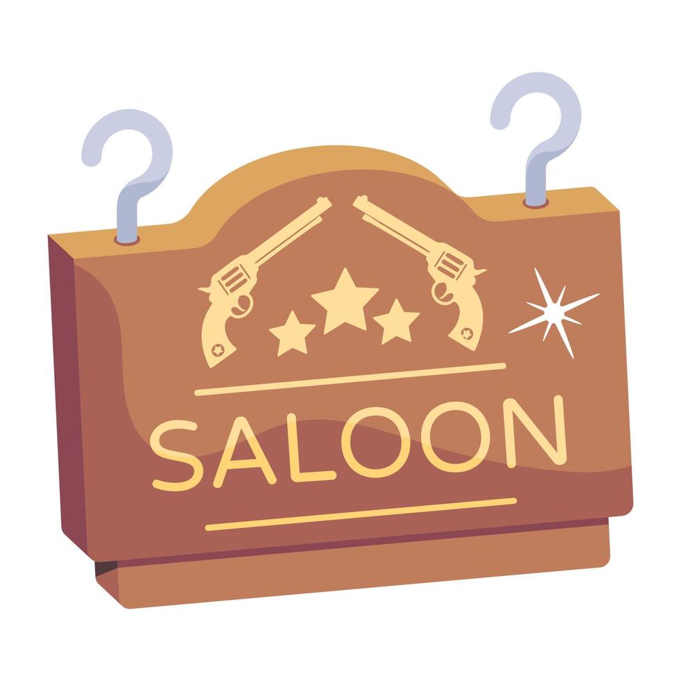 Trendy Saloon Board vector