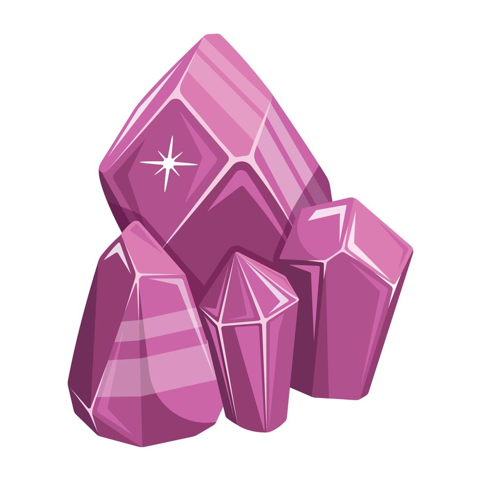 Trendy Amethyst Gemstones vector