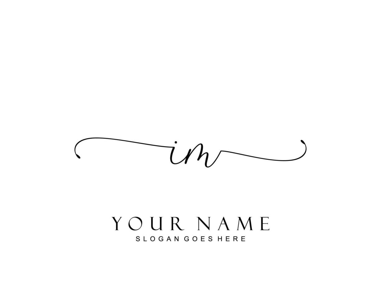 monograma de belleza inicial y diseño de logotipo elegante, logotipo de escritura a mano de firma inicial, boda, moda, floral y botánica con plantilla creativa. vector
