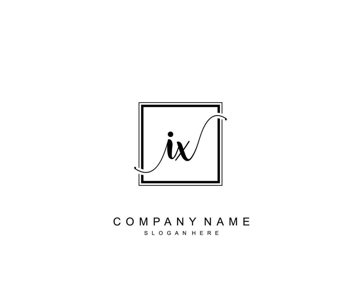 Initial IX beauty monogram and elegant logo design, handwriting logo of initial signature, wedding, fashion, floral and botanical with creative template. vector
