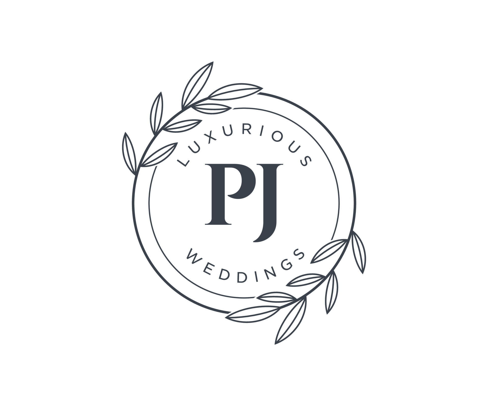 PJ Initials letter Wedding monogram logos template, hand drawn modern  minimalistic and floral templates for Invitation cards, Save the Date,  elegant identity. 16885323 Vector Art at Vecteezy