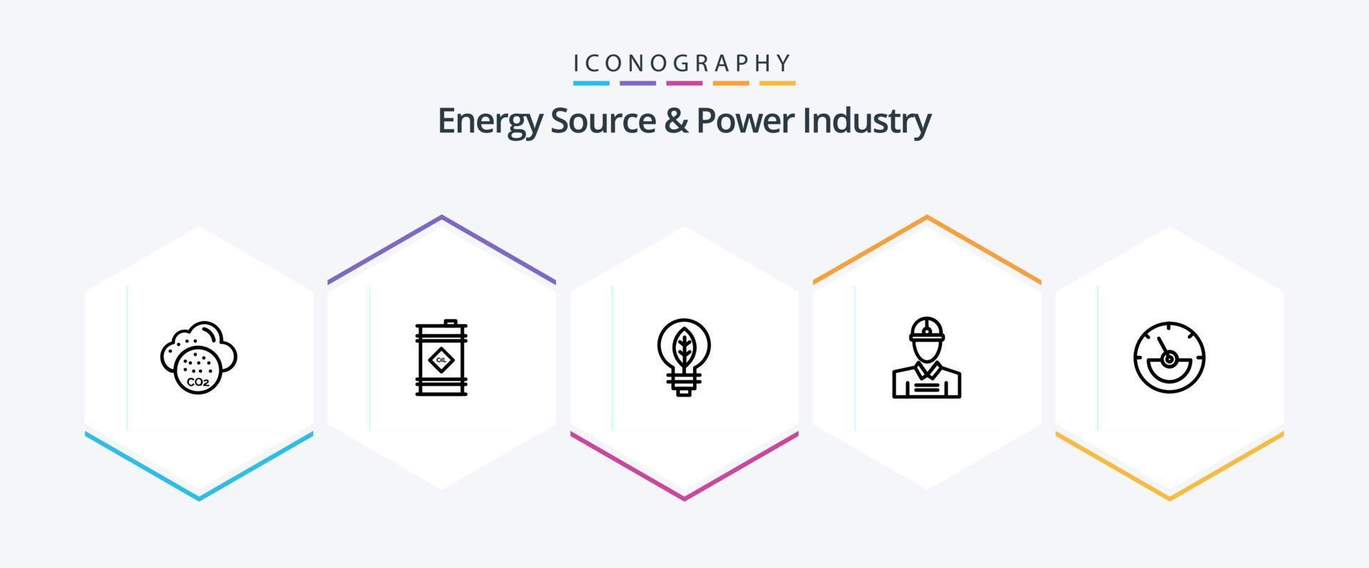 Energy Source And Power Industry 25 Line icon pack including eletrical. ampere. of. work. engineer vector