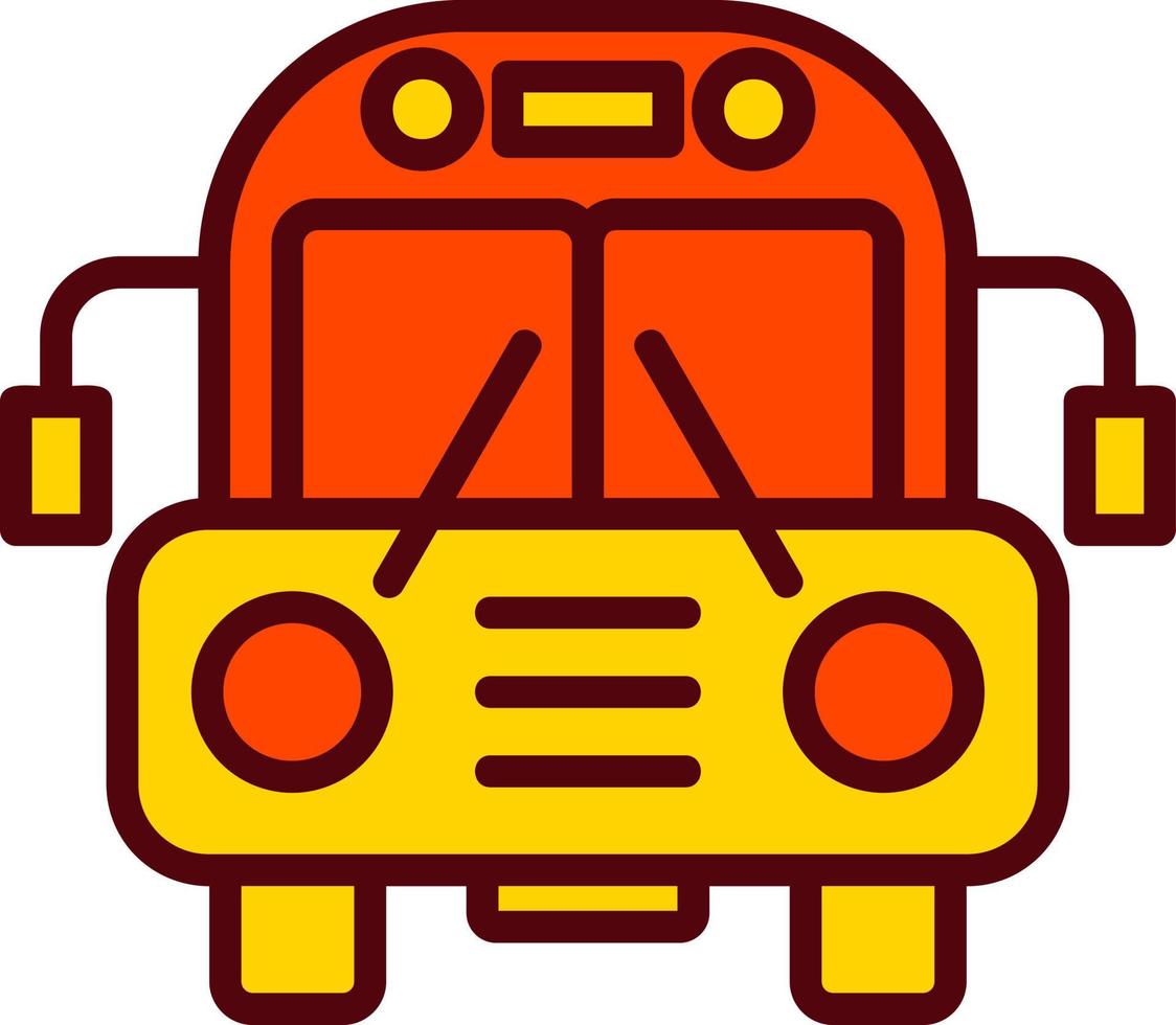 icono de vector de autobús escolar