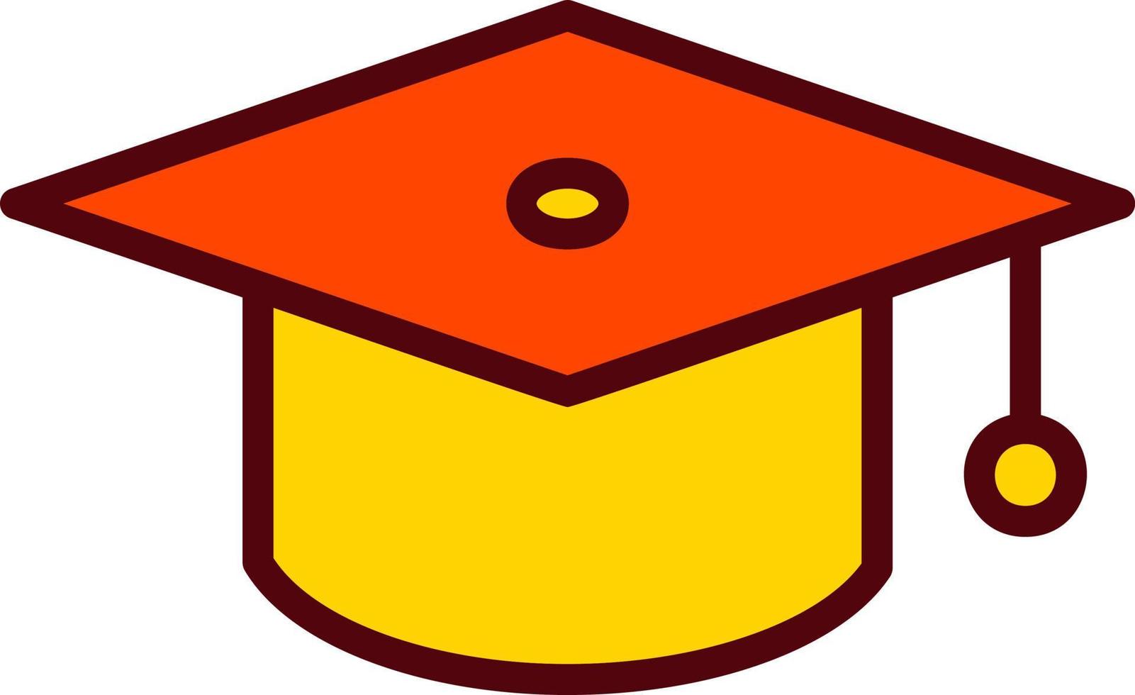 icono de vector de sombrero de graduación