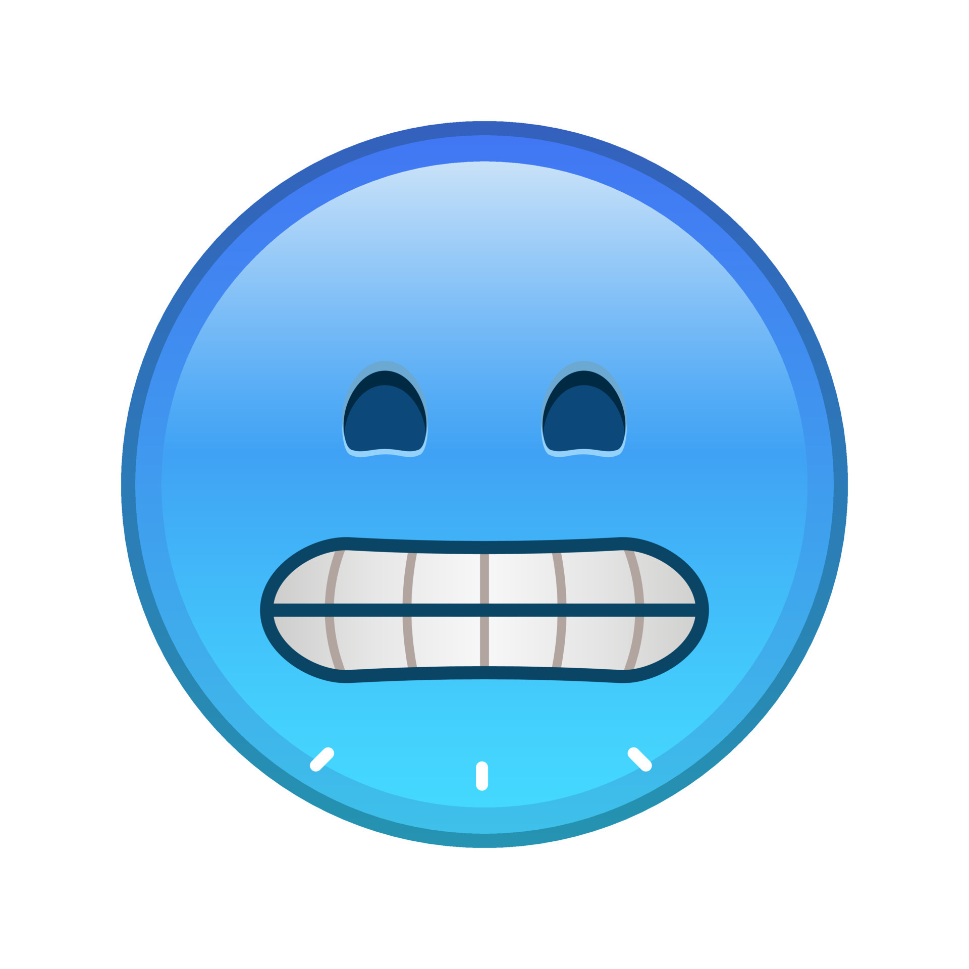 Freezing face Large size of yellow emoji smile 16887469 Vector Art at