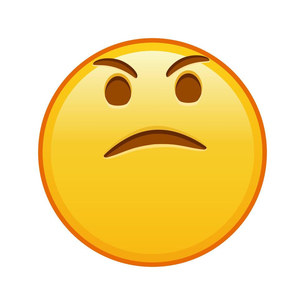 cara con una expresión de disgusto gran tamaño de emoji amarillo sonrisa vector