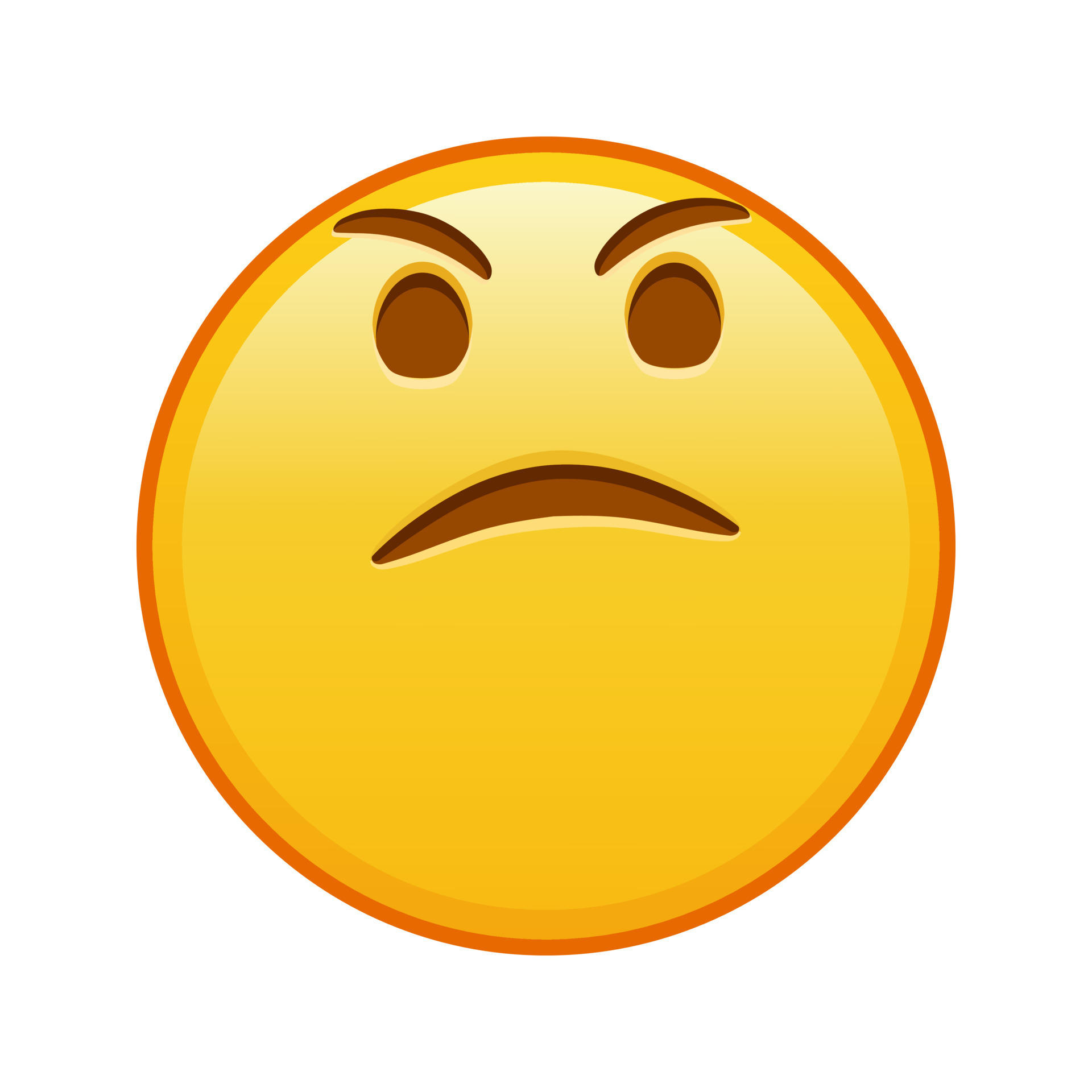 Face with an expression of displeasure Large size of yellow emoji smile 16887488 Vector Art at Vecteezy Face with an expression of displeasure Large size of yellow emoji smile 16887488 Vector Art at Vecteezy