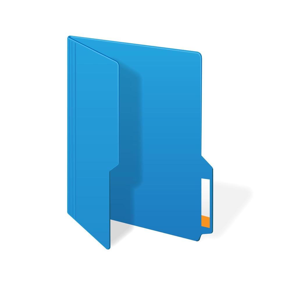 Icono de carpeta de computadora de archivo aislado sobre fondo blanco. vector