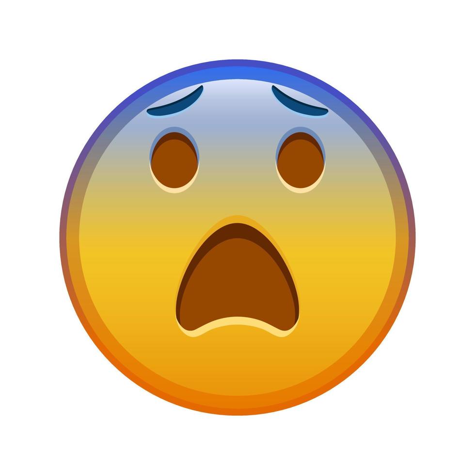 Face in fear Large size of yellow emoji smile vector