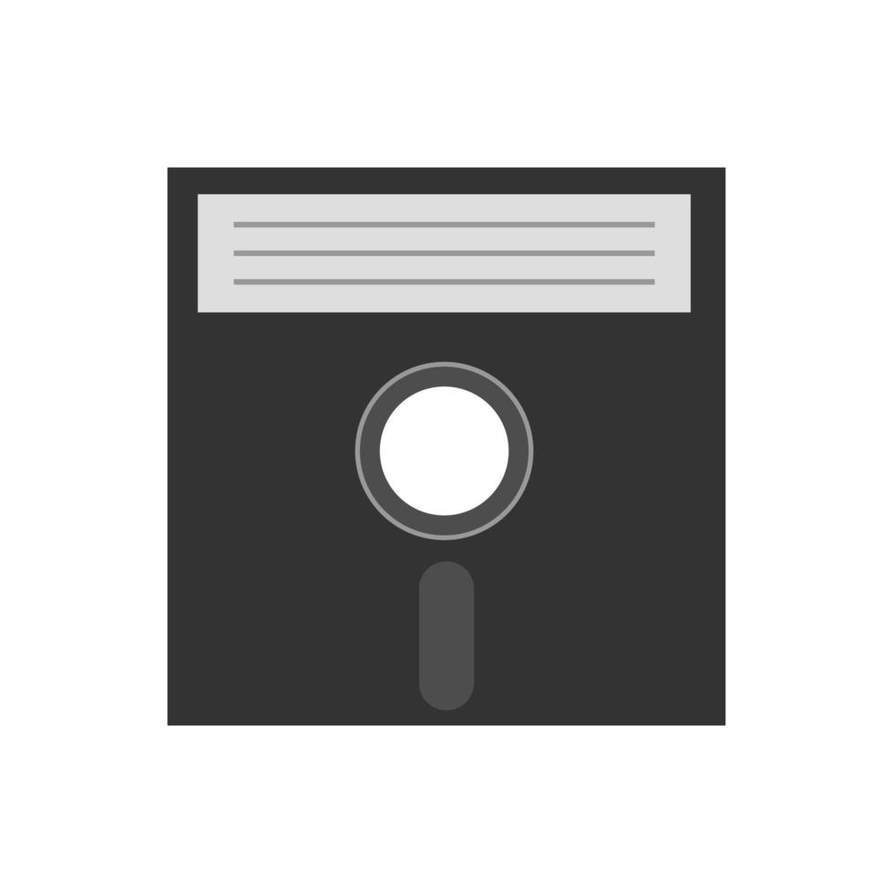 Simple floppy disk icon for personal computer or system unit vector