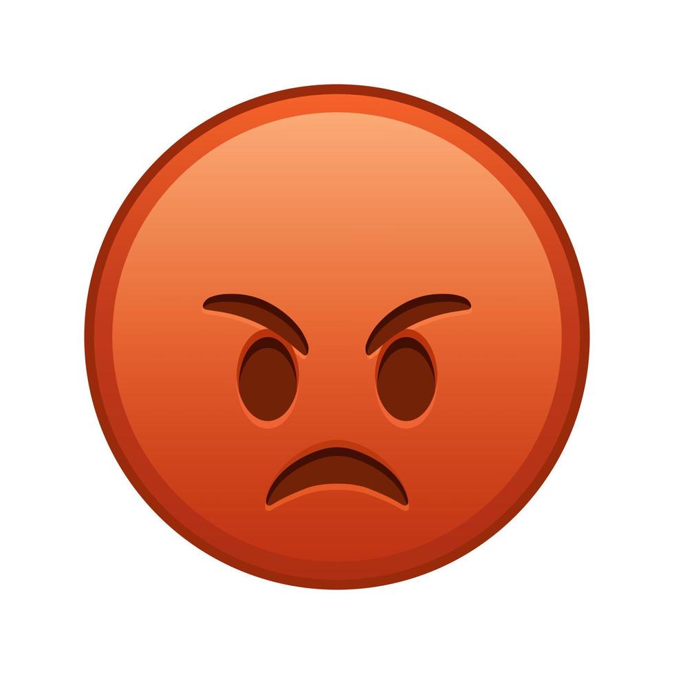 Face pouting lips Large size of red emoji smile vector