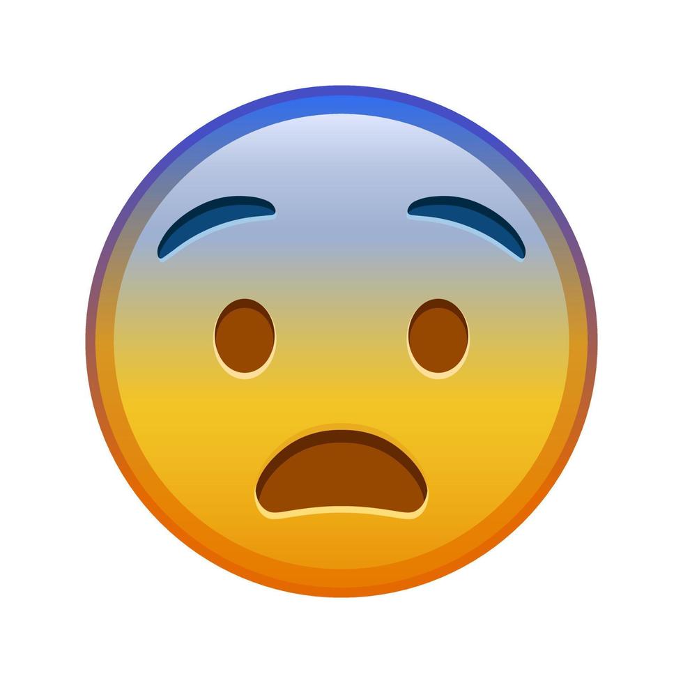 Face in fear Large size of yellow emoji smile vector