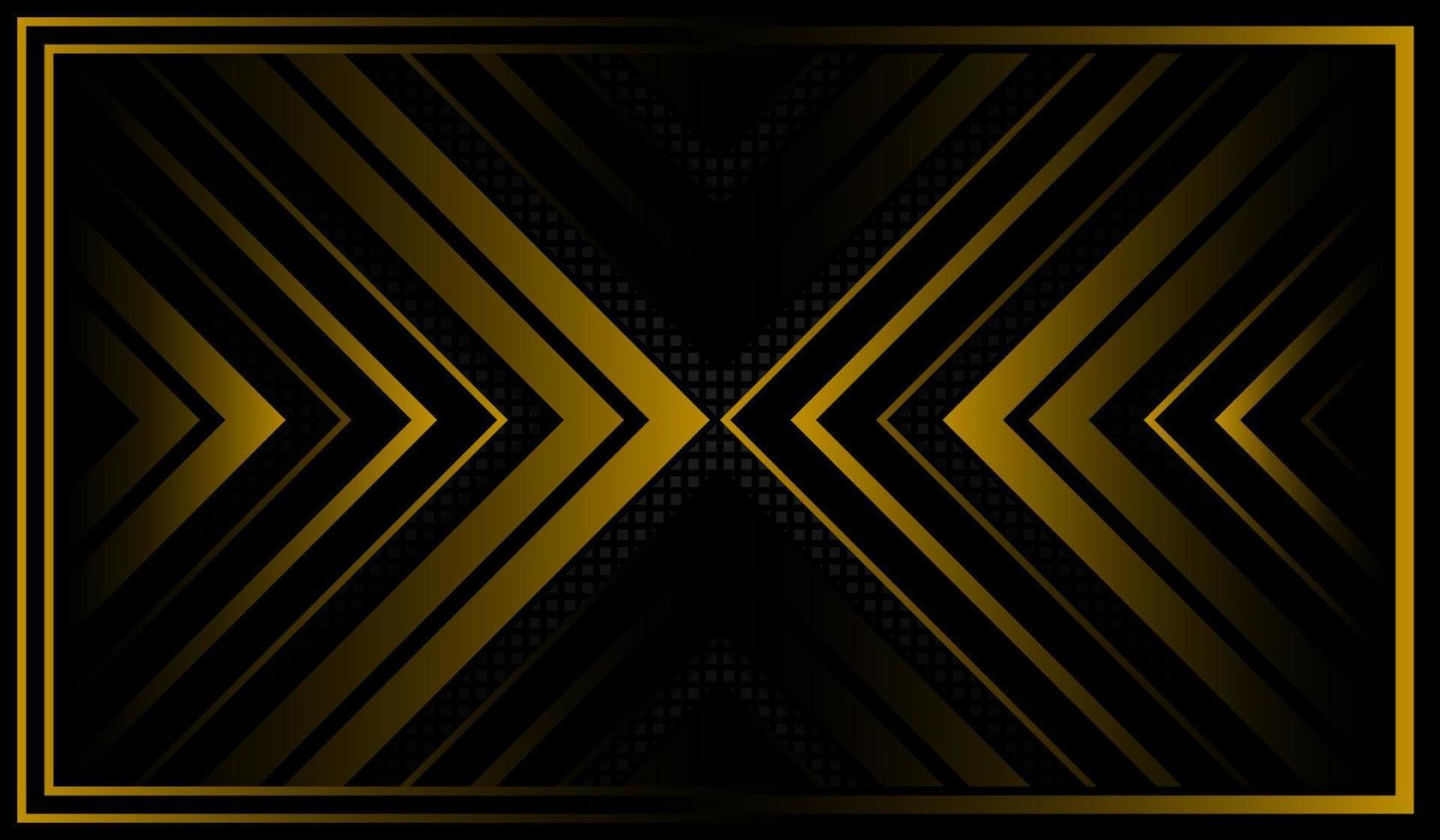 Golden Line Geometric and Black Background vector