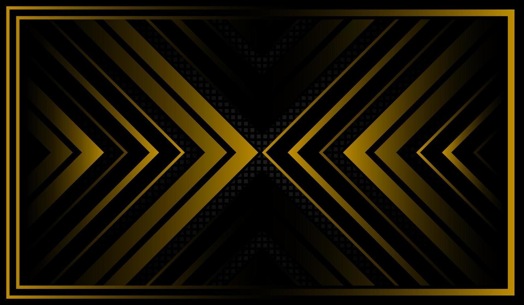 Golden Line Geometric and Black Background vector