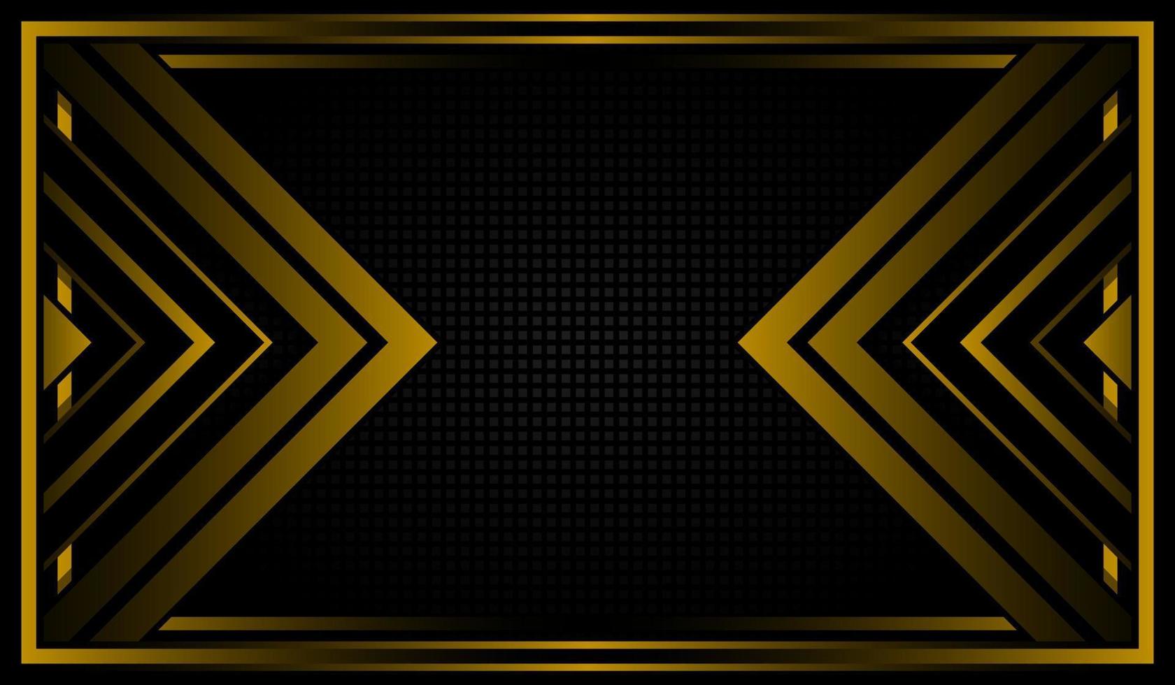 Golden Line Geometric and Black Background vector