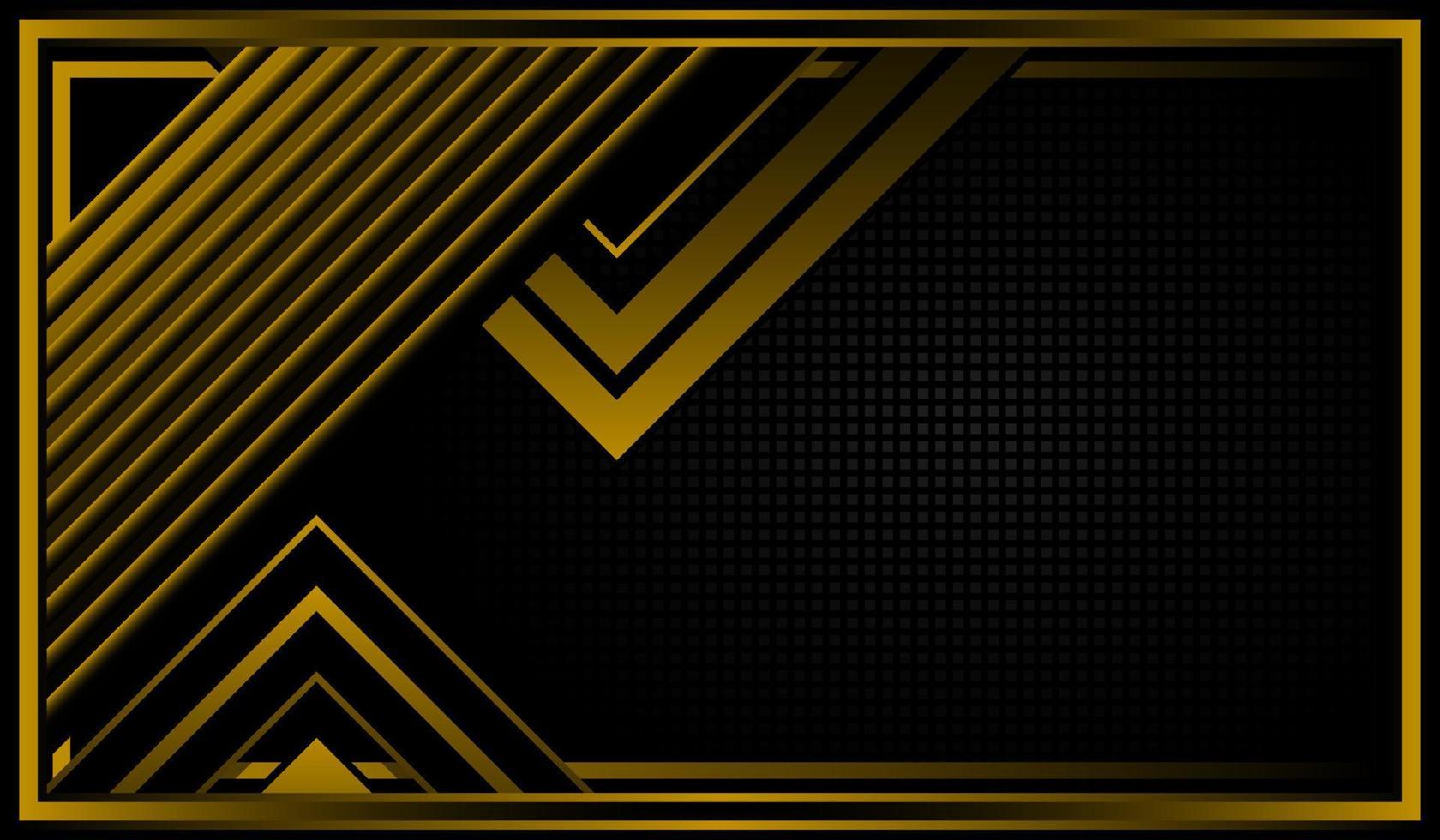 Golden Line Geometric and Black Background vector