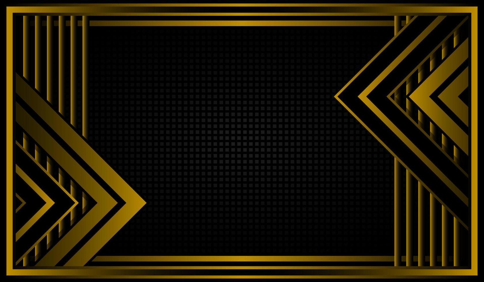 Golden Line Geometric and Black Background vector