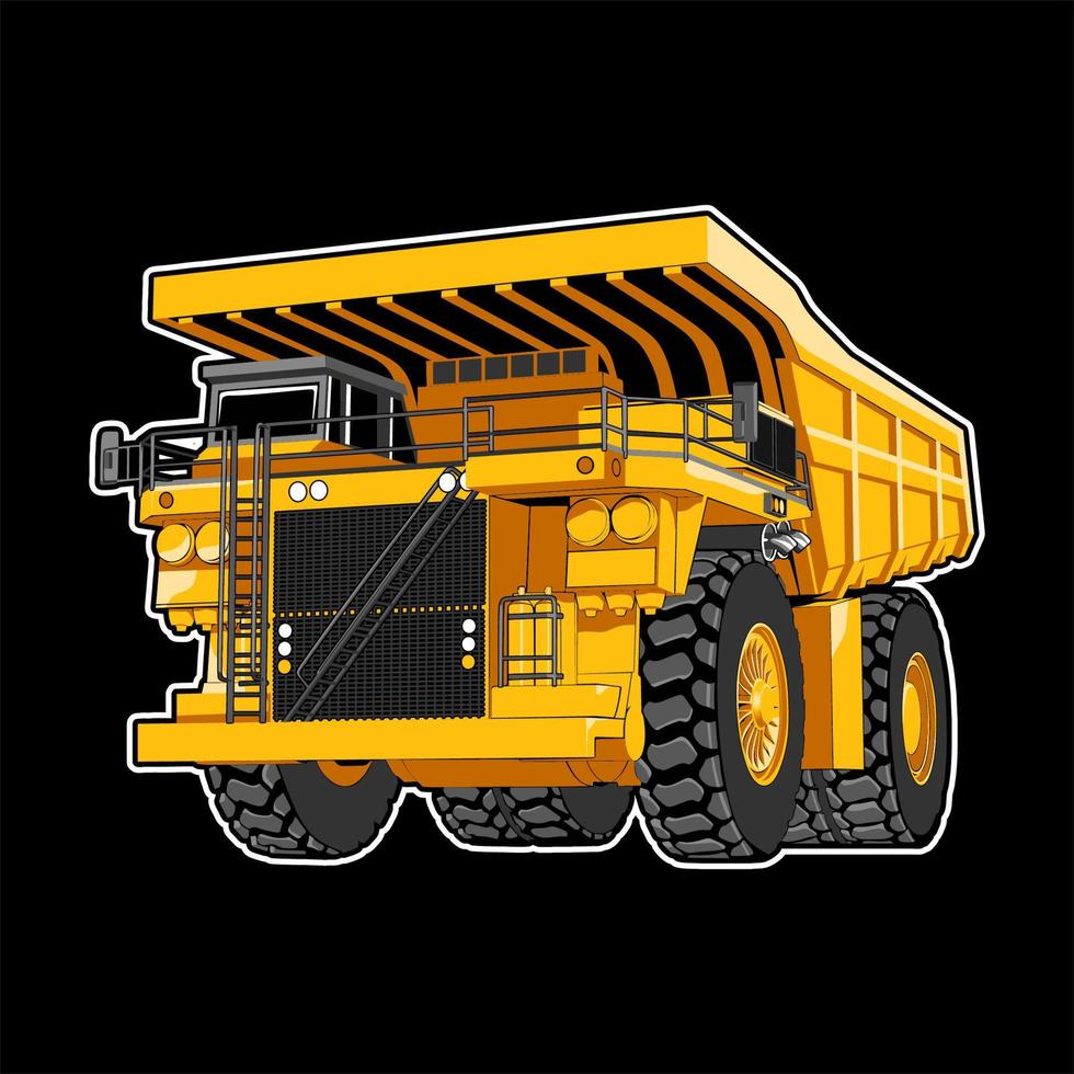 Dump Truck Machine Construction Equipment Vector