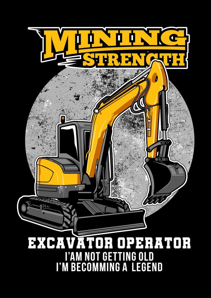 Excavator Operator Mining Equipment Vector