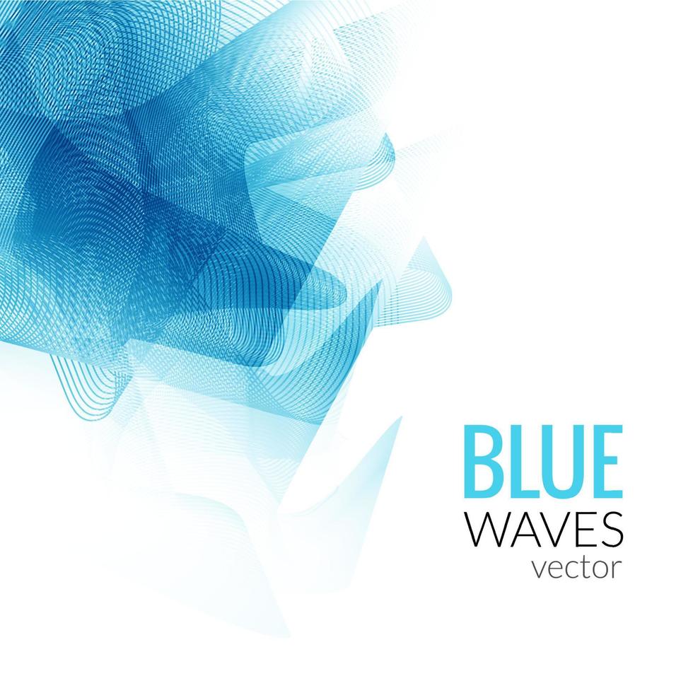 Abstract Blue Line business wave vector white background vector illustration