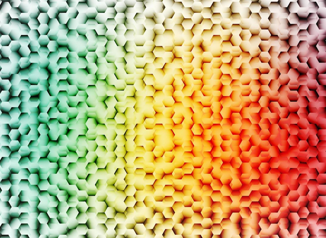 Vector simple colorful hexagonal background texture