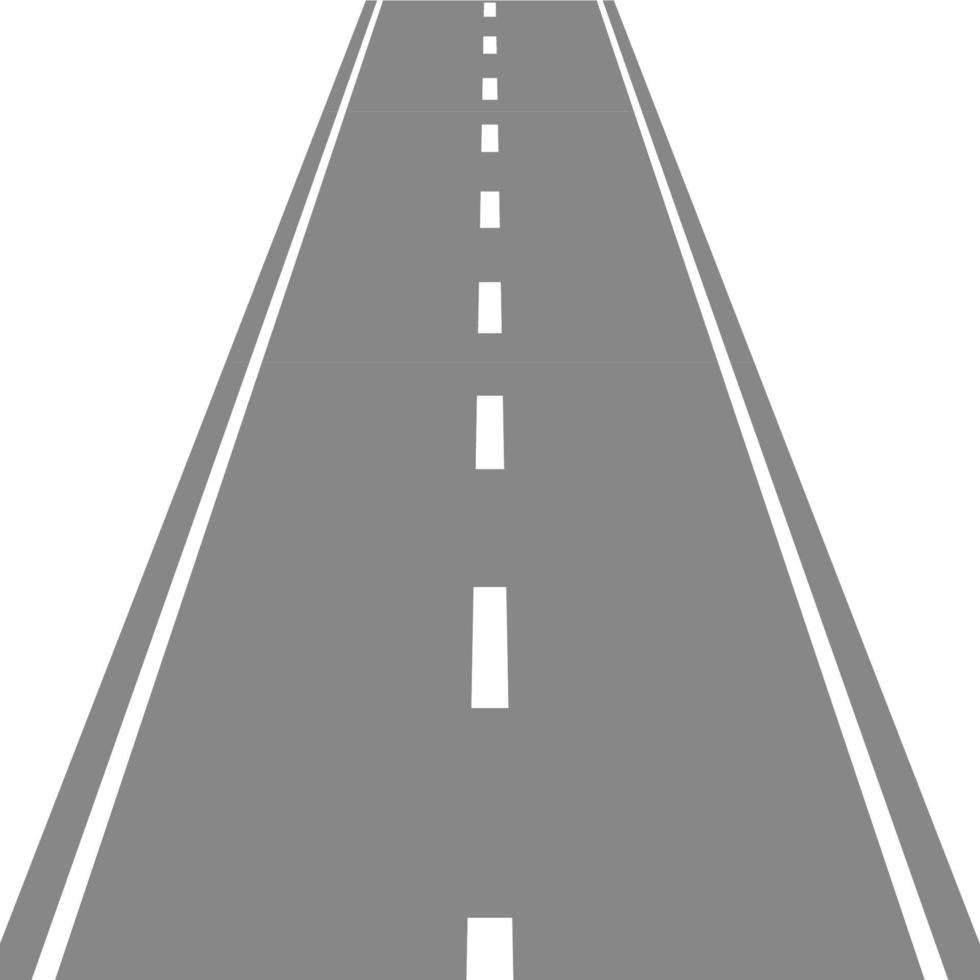 Straight Road vector illustartion simple flat style