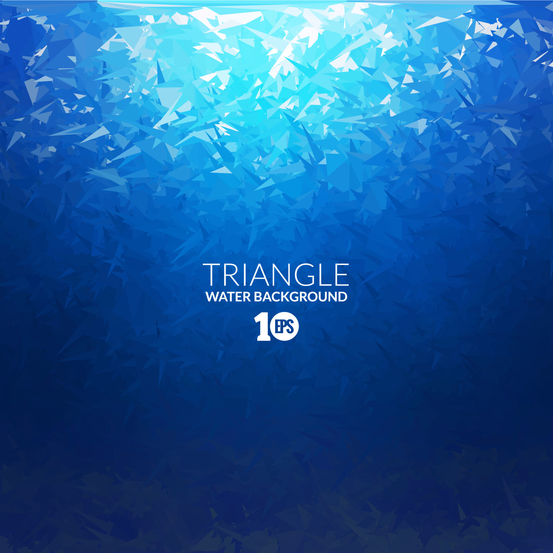 Vector Abstract triangle underwater background with sunlight, abstract