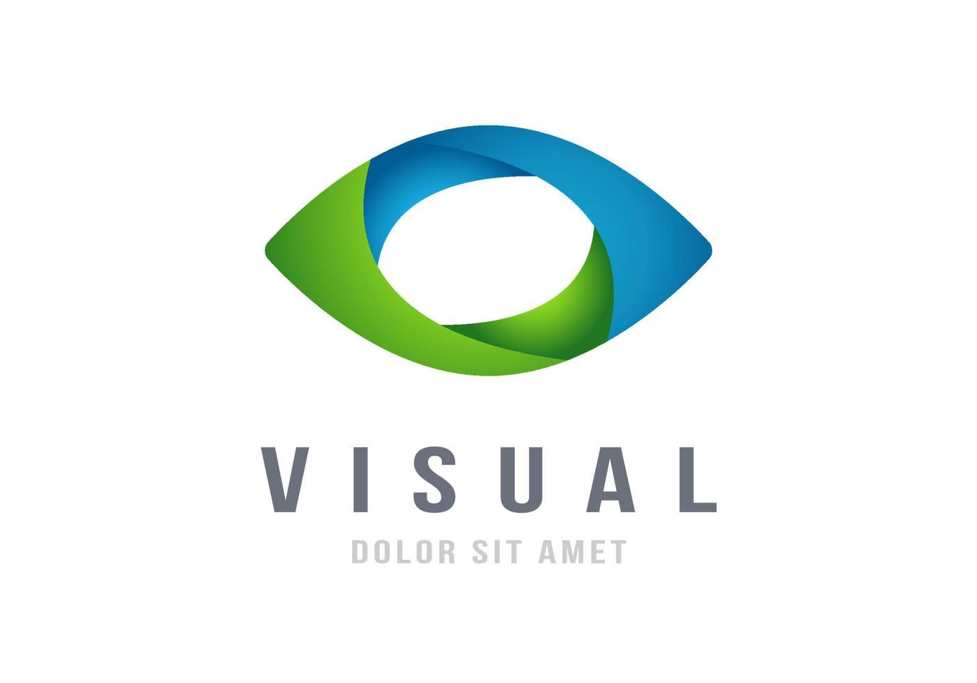 plantilla de vector de diseño colorido abstracto de logotipo de ojo. icono de concepto de logotipo de usos múltiples de negocios