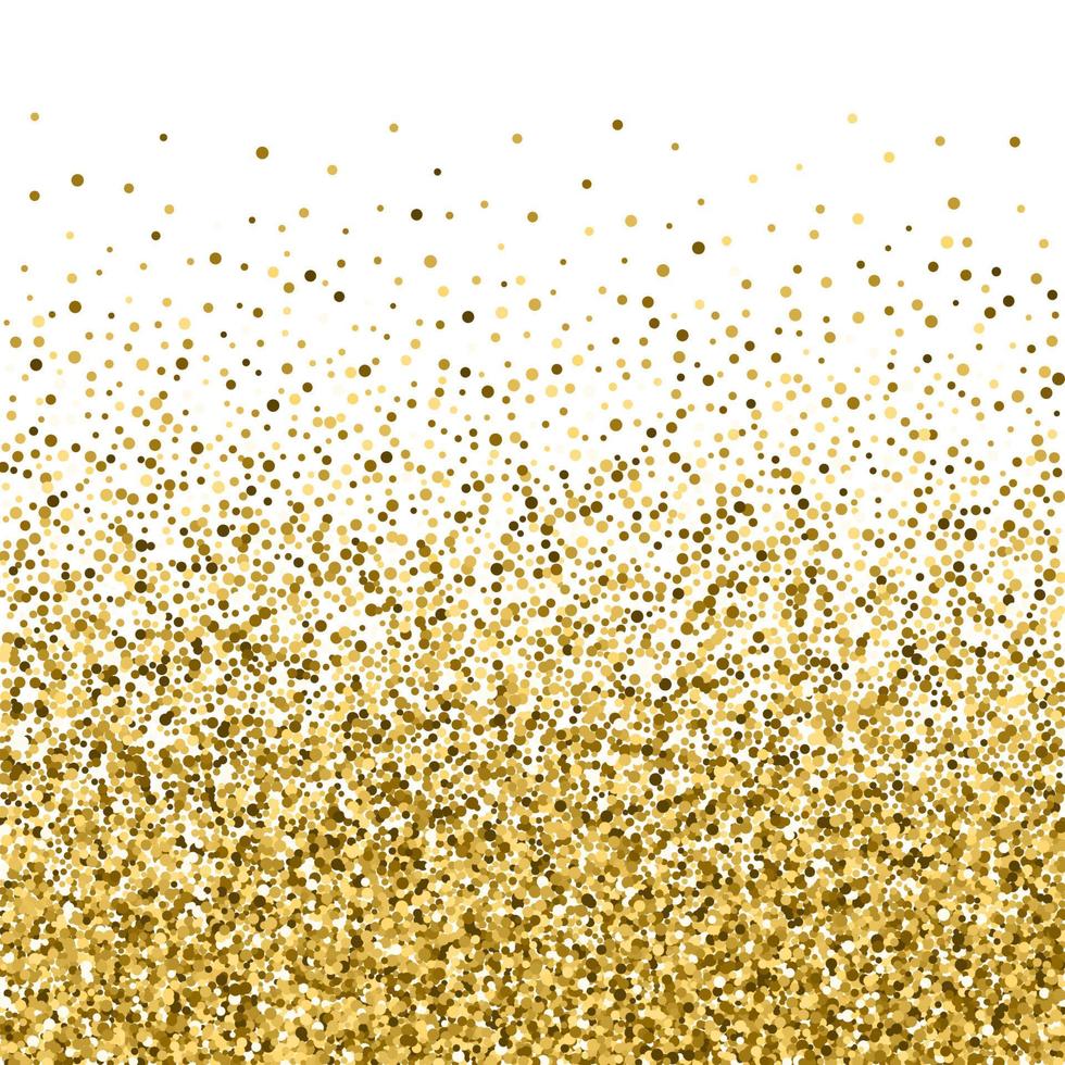 Abstract Falling Golden Parts Confetti Background. Flying Particles. Elegant Gold Background for Business Presentations, Gift cards, Universe Jewelry Design. illustration. vector