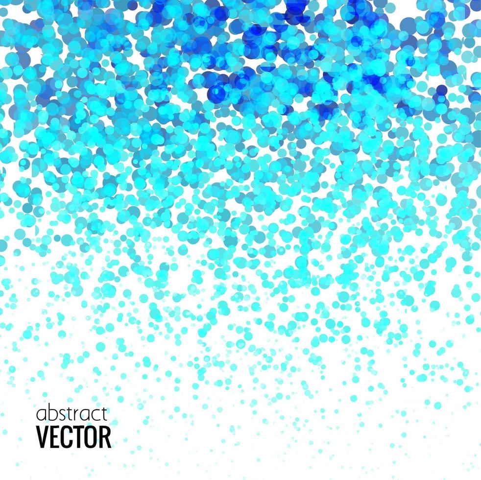 Patrón de puntos de caída de luces azules de colores de semitono sobre fondo blanco, ilustración vectorial vector