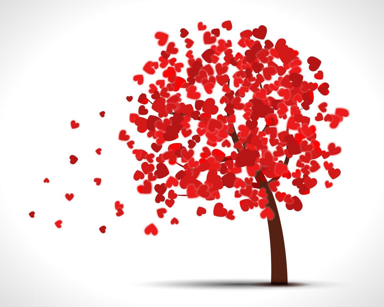 Valentine tree with hearts for your design vector