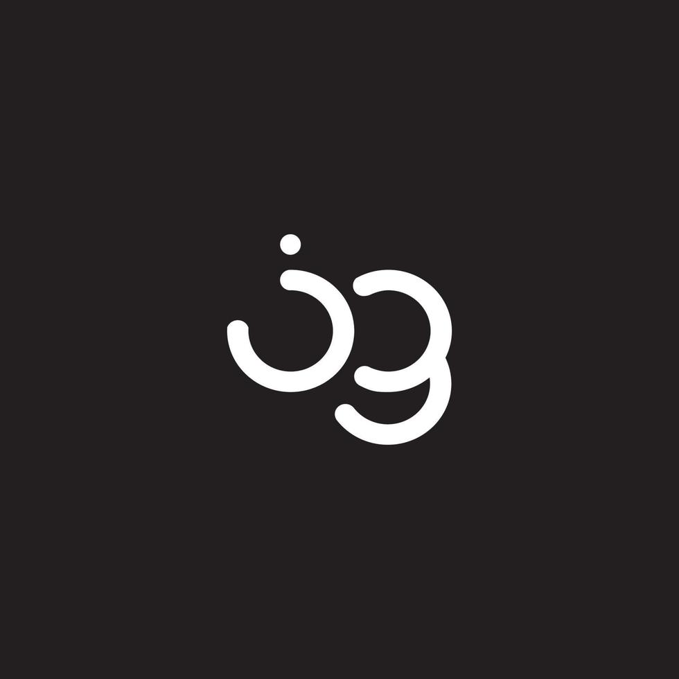 JG letter monogram template logo vector